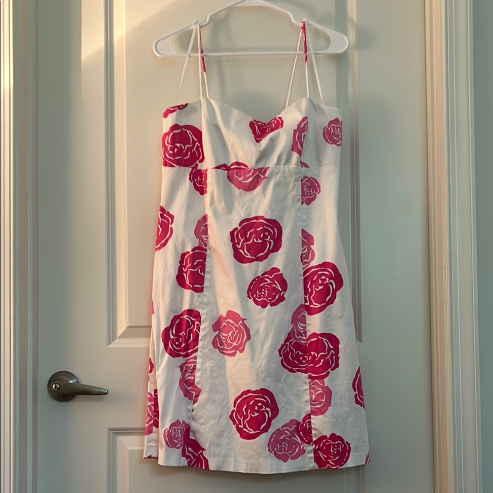 Pink and White Floral Dress